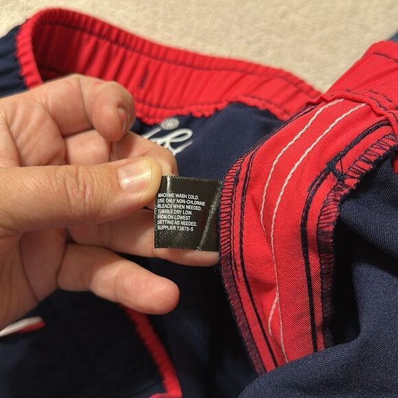 made for life L Navy Coral White Tux Stripe Track Pants - Picture 9 of 9